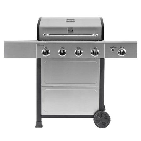 KENMORE Kenmore PG-40406S0L-SE 4 Burner Open Cart Grill with Side Burner; Stainless Steel & Black PG-40406S0L-SE